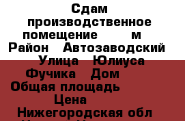 Сдам производственное помещение, 3240 м² › Район ­ Автозаводский › Улица ­ Юлиуса Фучика › Дом ­ 60 › Общая площадь ­ 3 240 › Цена ­ 250 - Нижегородская обл., Нижний Новгород г. Недвижимость » Помещения аренда   
